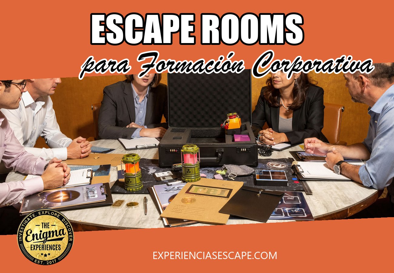 Escape rooms para formación corporativa: equipo de empresa jugando a XCC