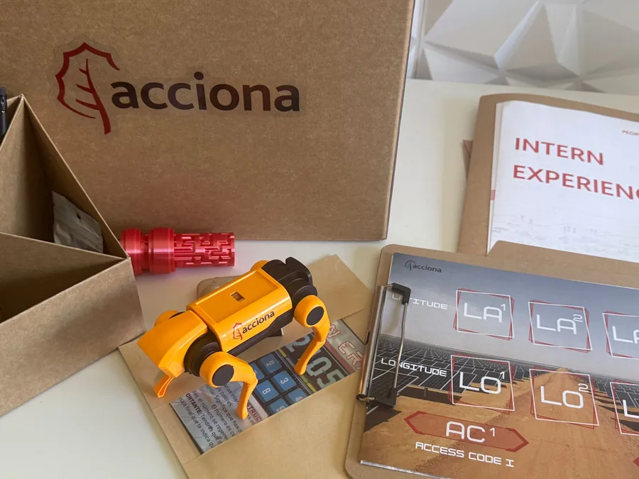 Kit de juego Intern Experience personalizado para Acciona – actividades para empresas